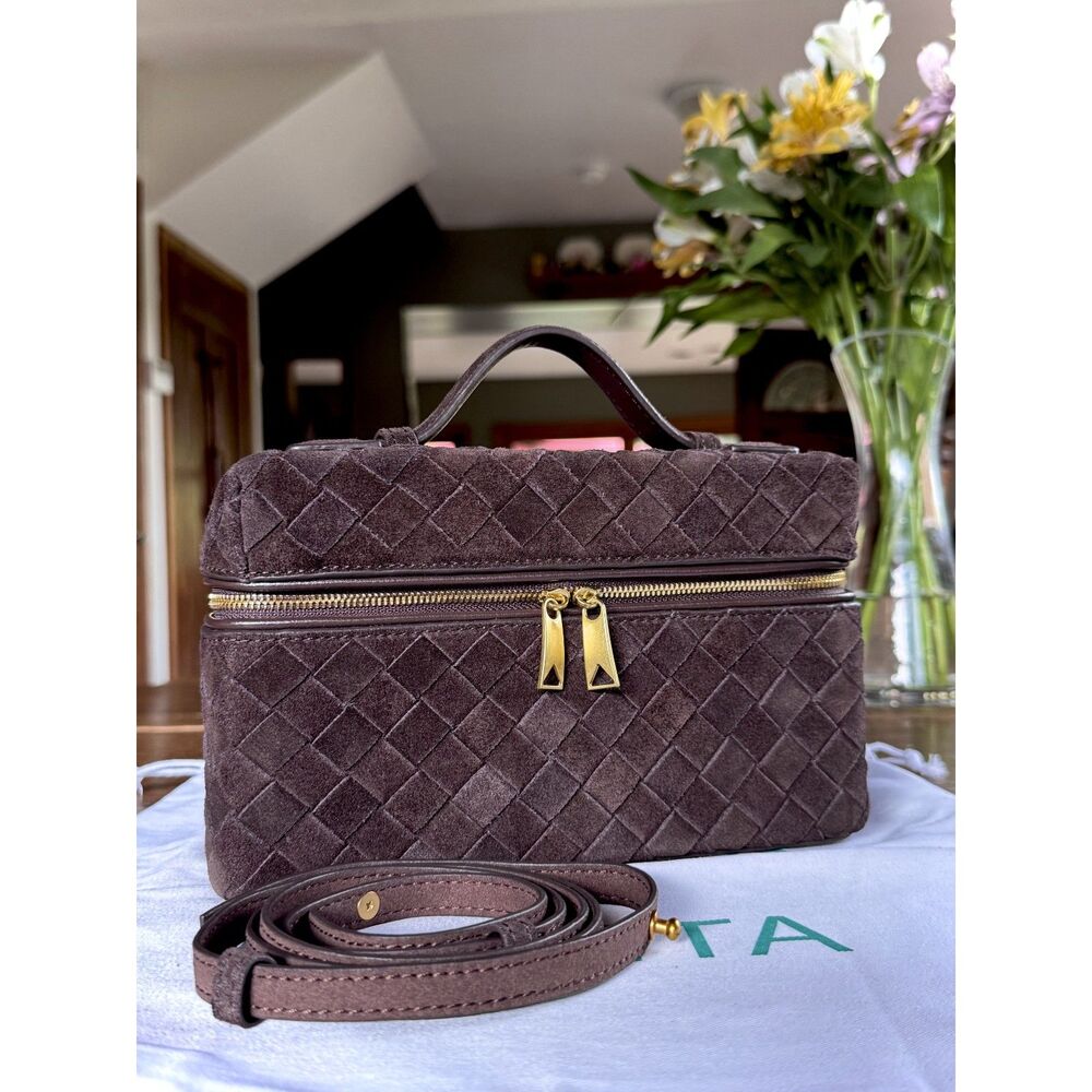 Brown Suede Bag Crossbody BV